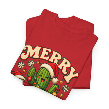 Merry Cactus Christmas Tee — Festive Holiday Cactus Shirt