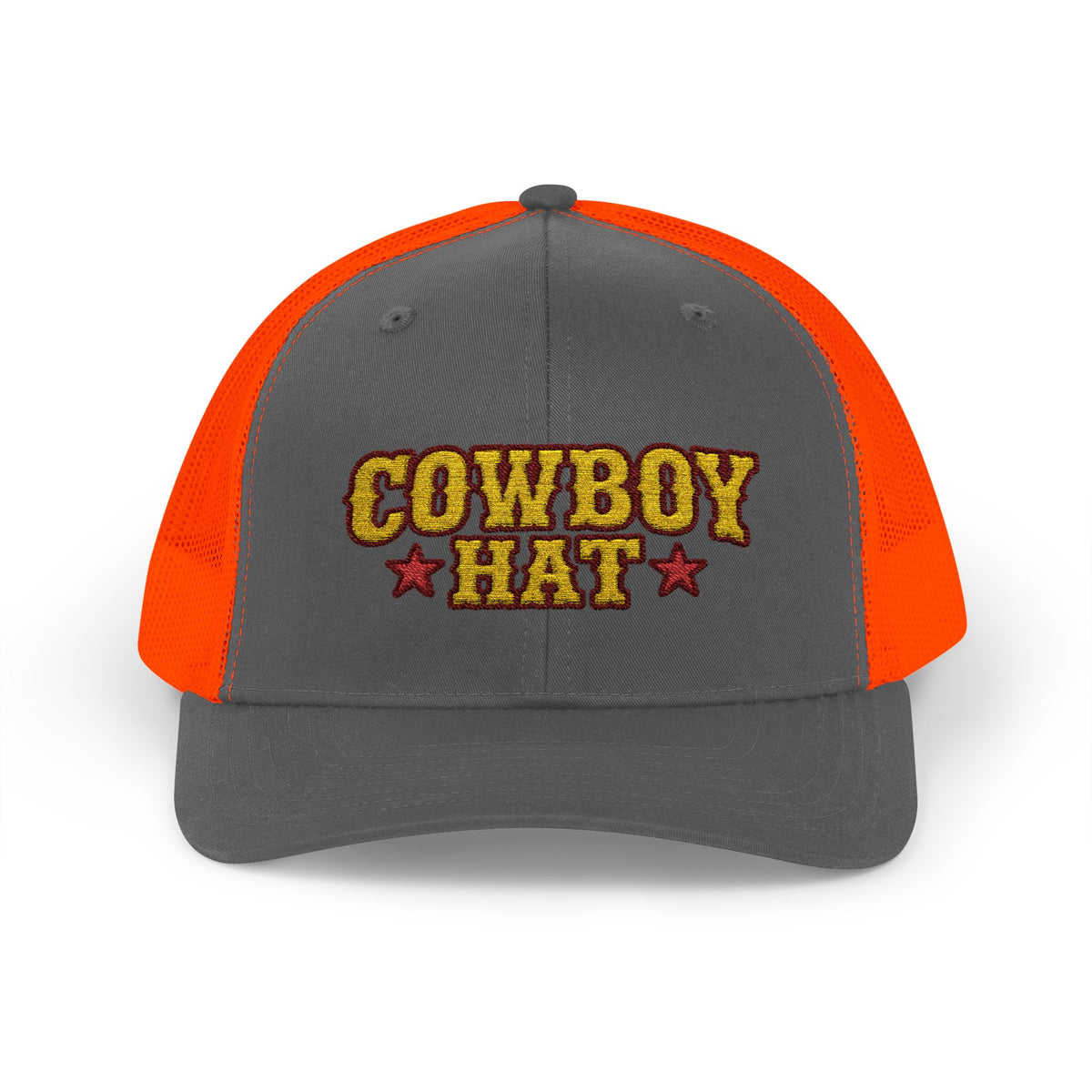 Cowboy Hat Snapback Trucker Cap – Western Rodeo Mesh Back Hat