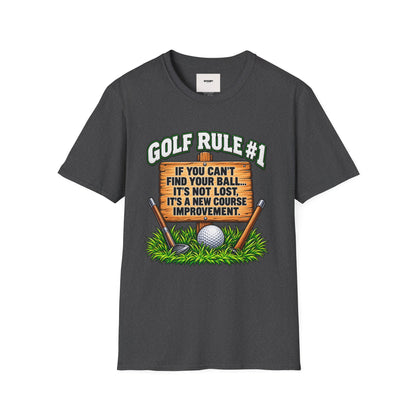Golf Rule #1 T-Shirt — If You Can’t Find Your Ball Funny Golf Shirt