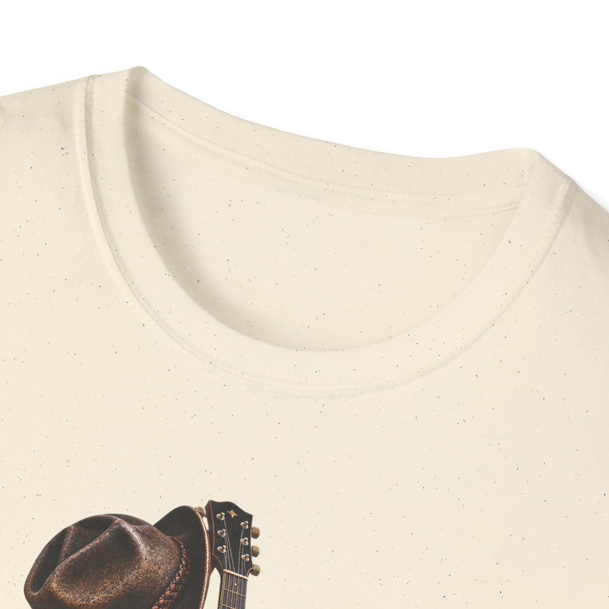 Country Music Guitar T-Shirt — Rustic Cowboy Hat & Lantern Graphic