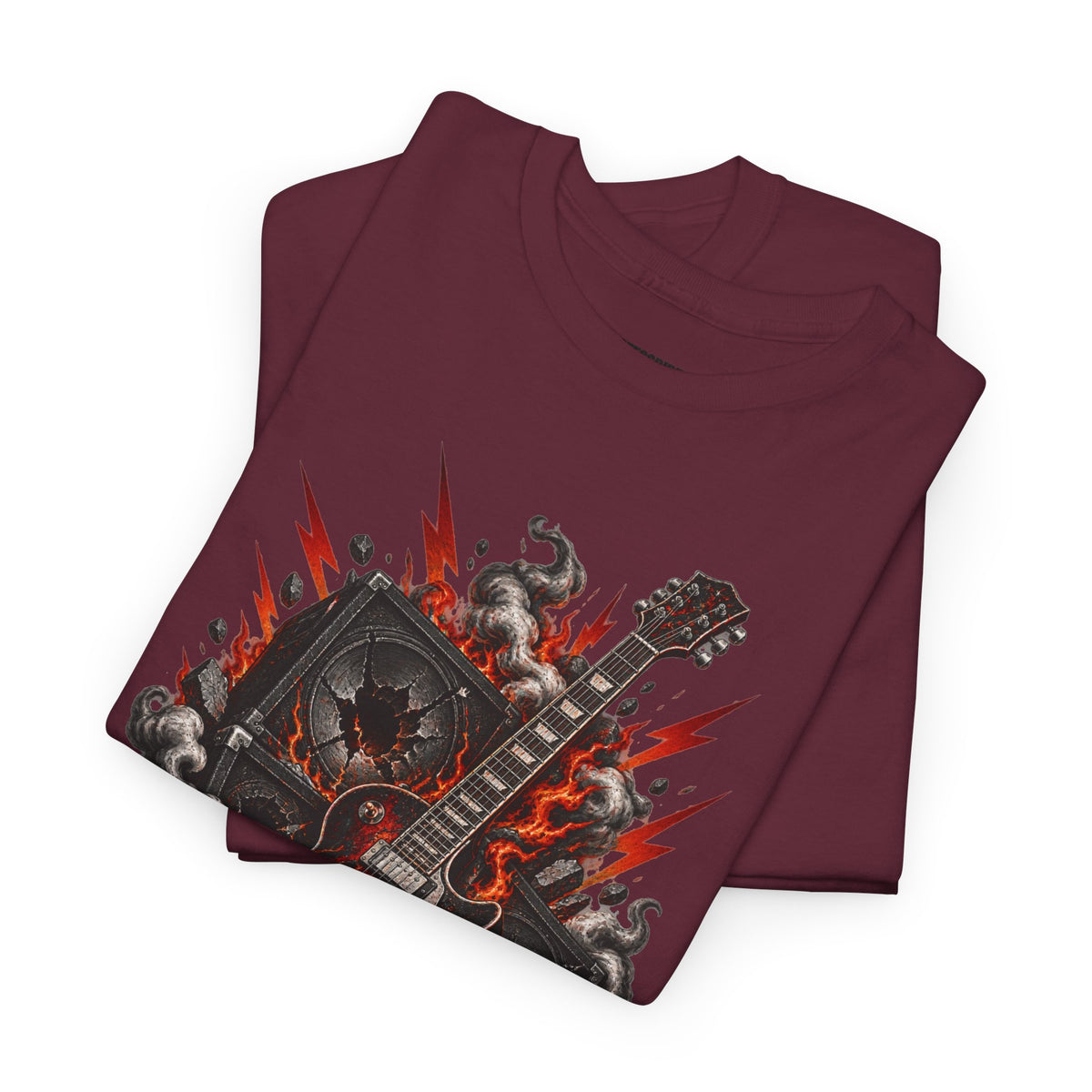 Electric Skull Guitar T‑Shirt — Rock & Metal Graphic Tee for Musicians and Fans