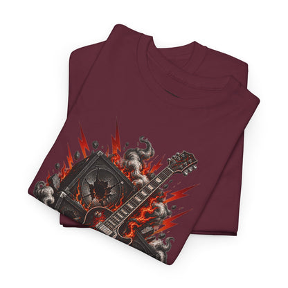 Electric Skull Guitar T‑Shirt — Rock & Metal Graphic Tee for Musicians and Fans