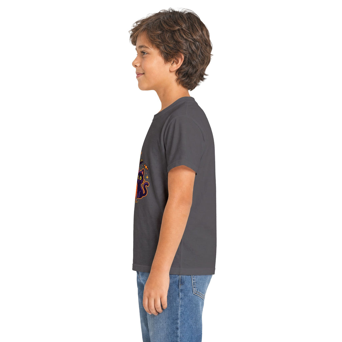 Kids Halloween Tee - Cute Ghost, Jack-O'-Lantern & Black Cat Shirt for Children