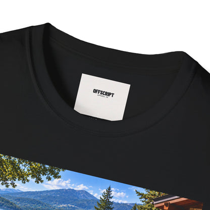 1968 Chevrolet Corvette Stingray Graphic T‑Shirt — Blue Classic Car Lakefront Print
