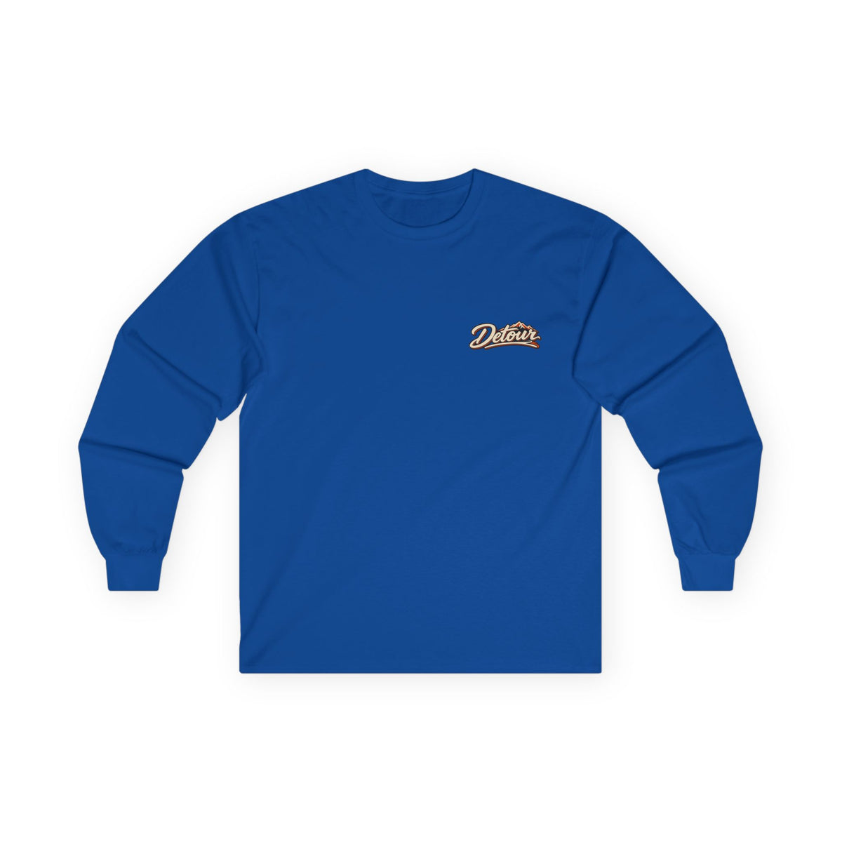 Detour Classic Car Long Sleeve Tee – 'Take The Long Way' Vintage Hot Rod Shirt