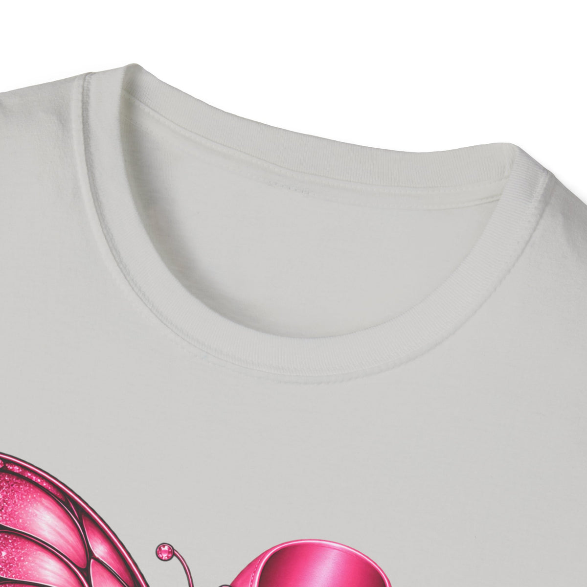Pink Ribbon Butterfly Breast Cancer Awareness T-Shirt | Support Ribbon Tee