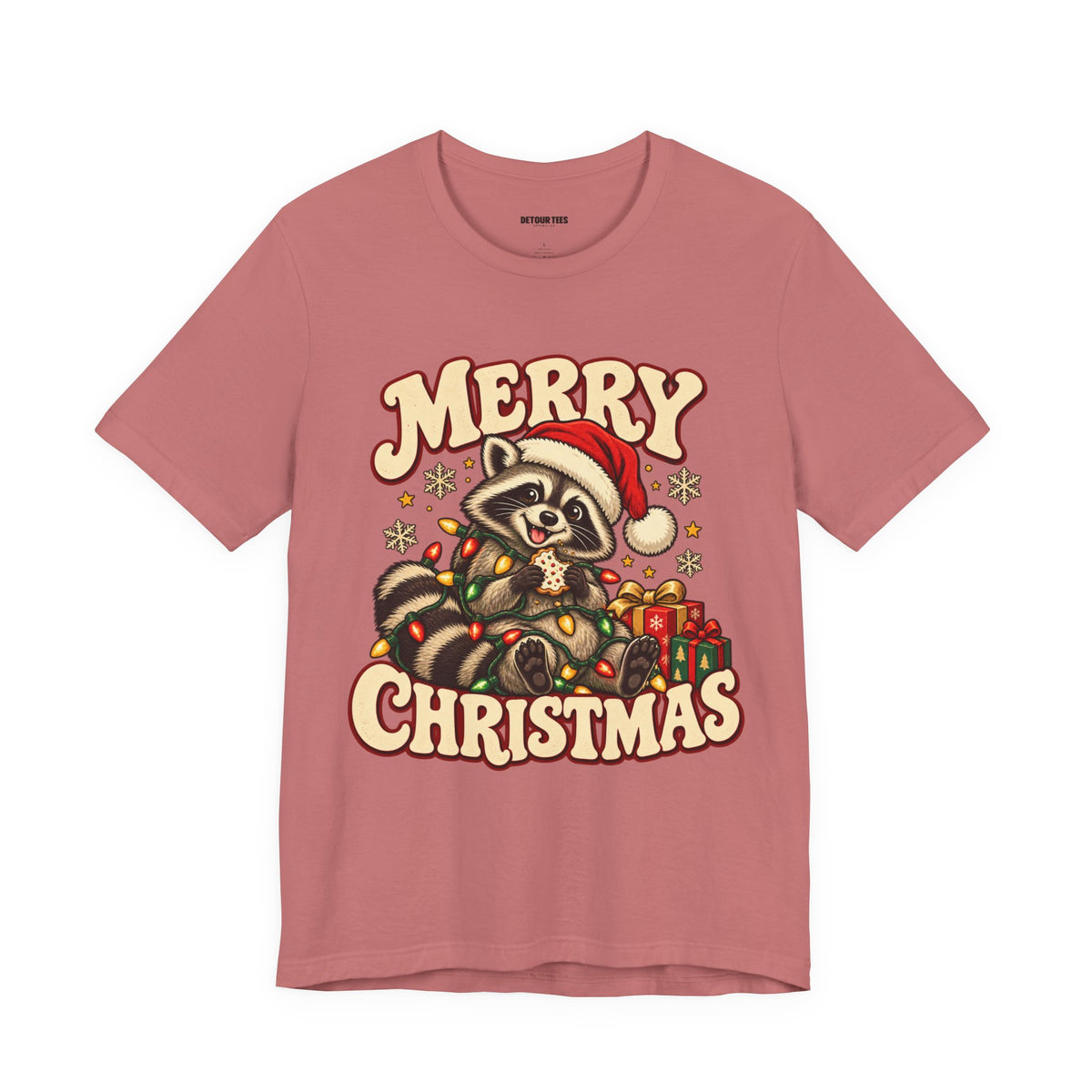 Merry Christmas Raccoon Tee