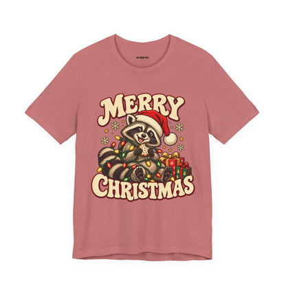 Merry Christmas Raccoon Tee