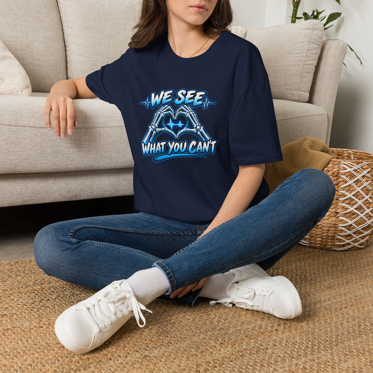 T-Shirt — “We See What You Can’t” Cardiac Tech Heartbeat Design