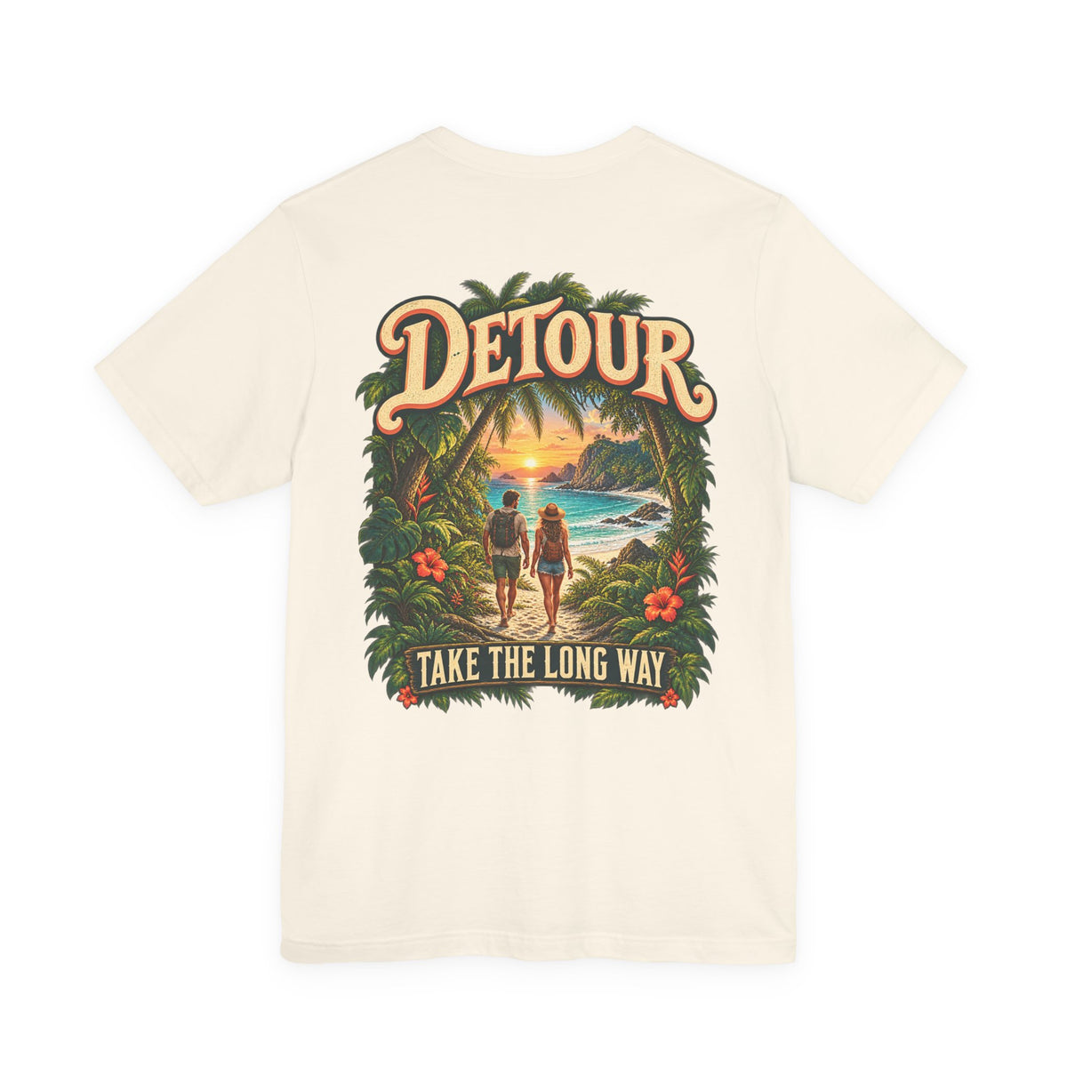 Detour Take the Long Way Tropical Adventure T-Shirt