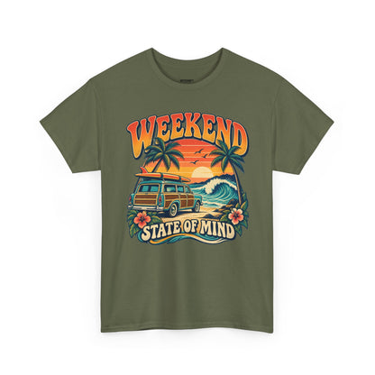 Weekend State of Mind Tee – Retro Surf Van Sunset T-Shirt
