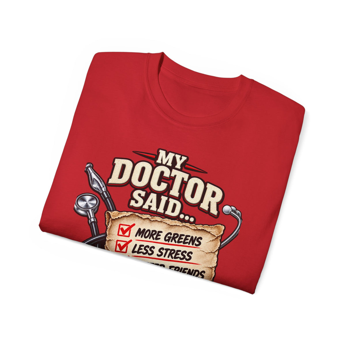 My Doctor Said… Play More Golf T‑Shirt — Funny Golf Checklist Tee