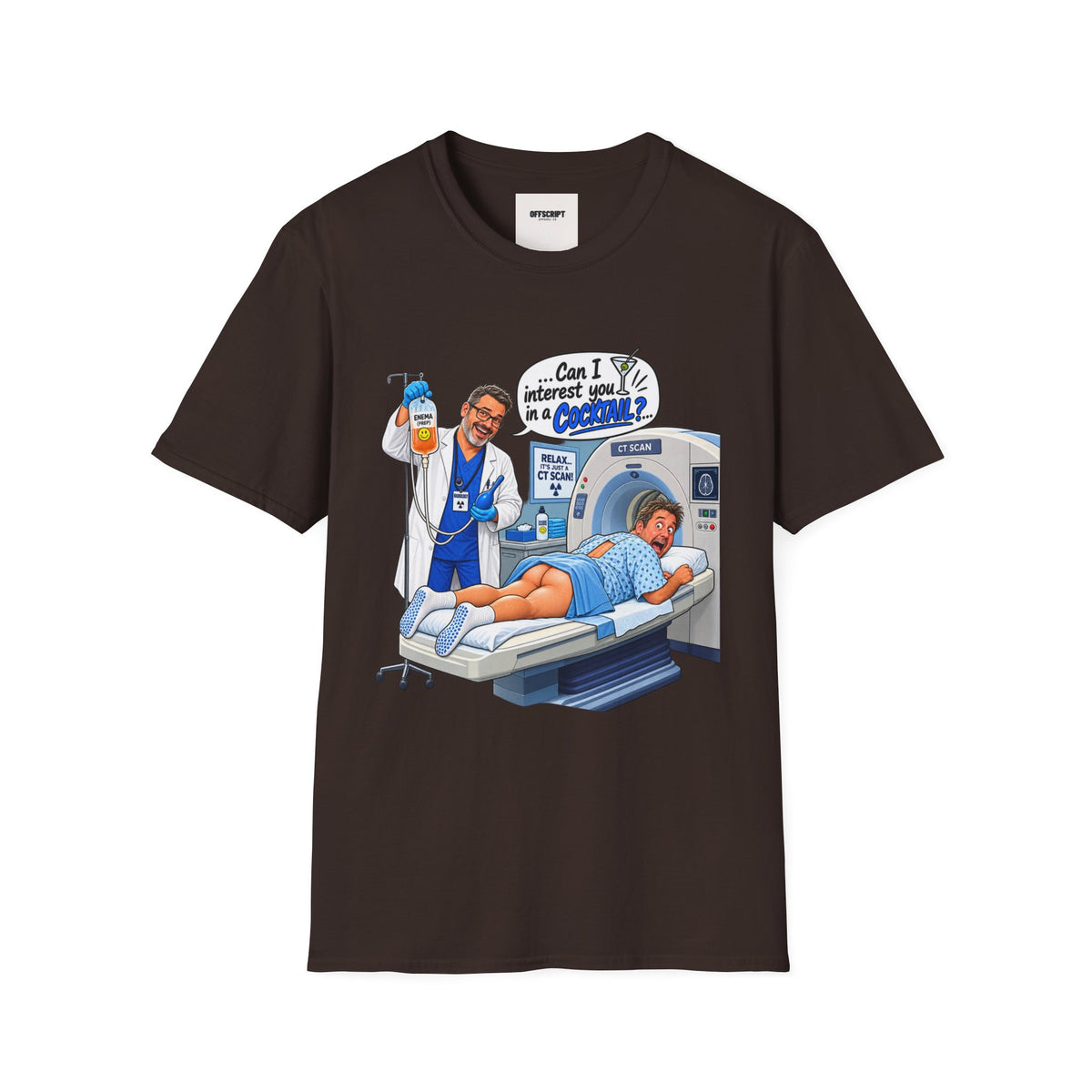 CT Tech T-Shirt — Funny ‘Can I Interest You in a Cocktail?’ Radiology Shirt