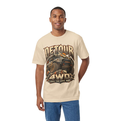 4WD Off-Road Tee — "Detour" Truck Graphic (Take the Long Way)
