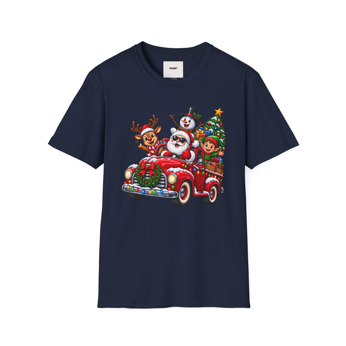 Christmas Crew T‑Shirt — Santa, Reindeer & Snowman Holiday Tee