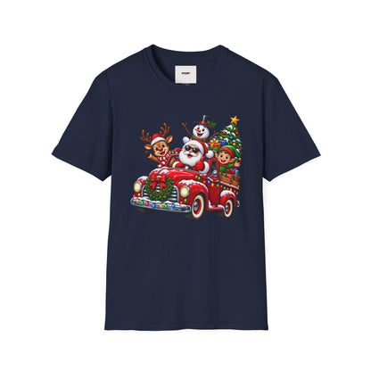 Christmas Crew T‑Shirt — Santa, Reindeer & Snowman Holiday Tee