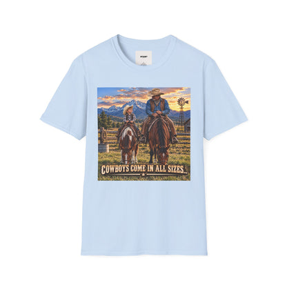 Cowboys Come in All Sizes T-Shirt — Father & Son Cowboy Western Tee