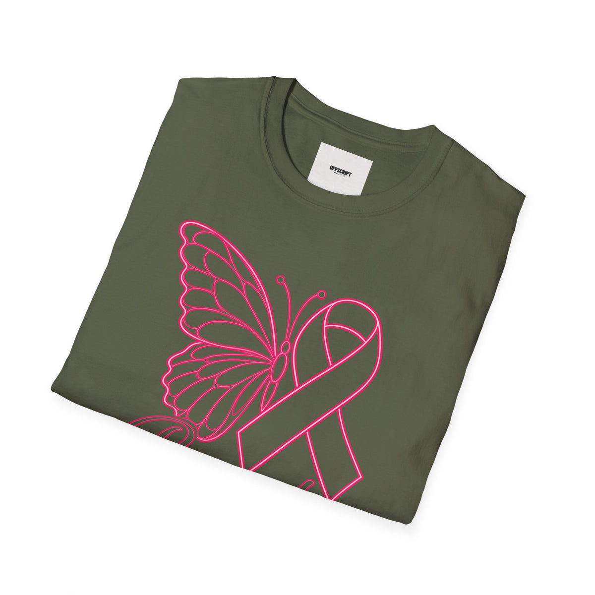 Breast Cancer Awareness Butterfly T-Shirt - Pink Ribbon Support Tee