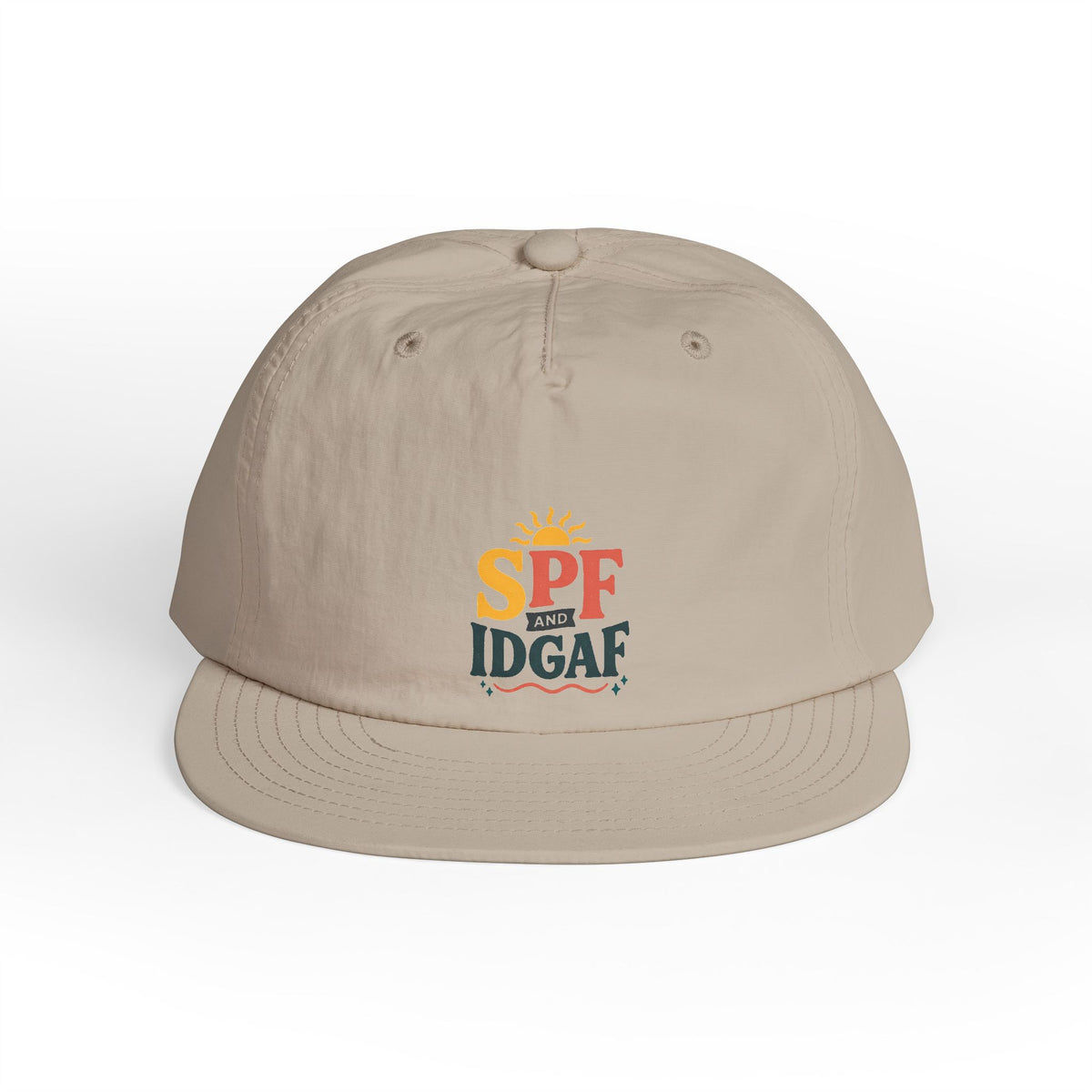 SPF IDGAF Surf Cap | Retro Sun Typography Hat