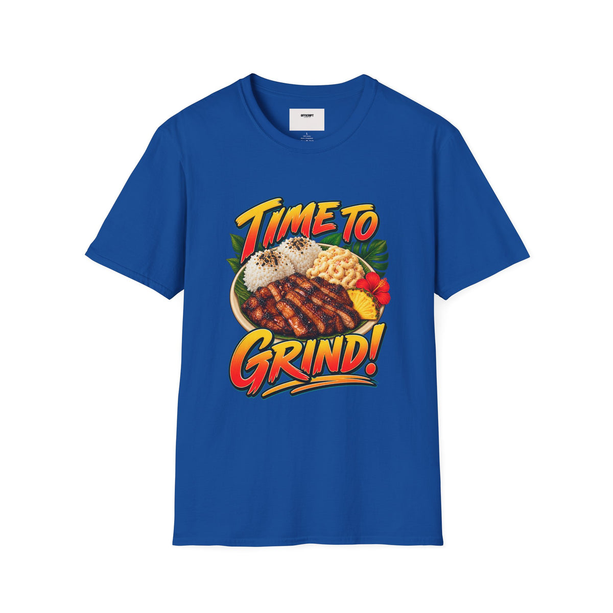 Time To Grind T-Shirt — Hawaiian Plate BBQ Graphic Tee