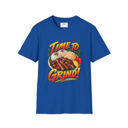 Time To Grind T-Shirt — Hawaiian Plate BBQ Graphic Tee