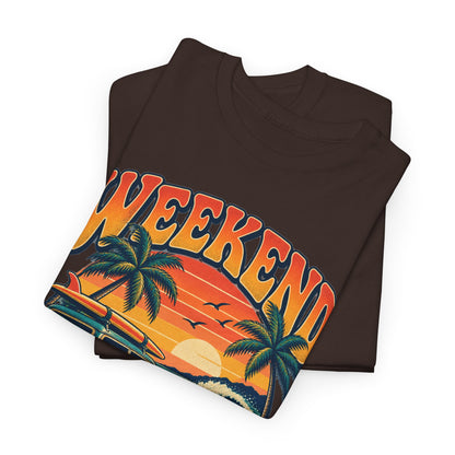 Weekend State of Mind Tee – Retro Surf Van Sunset T-Shirt