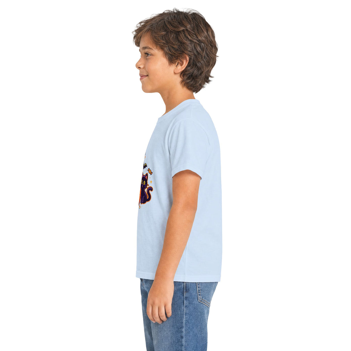 Kids Halloween Tee - Cute Ghost, Jack-O'-Lantern & Black Cat Shirt for Children