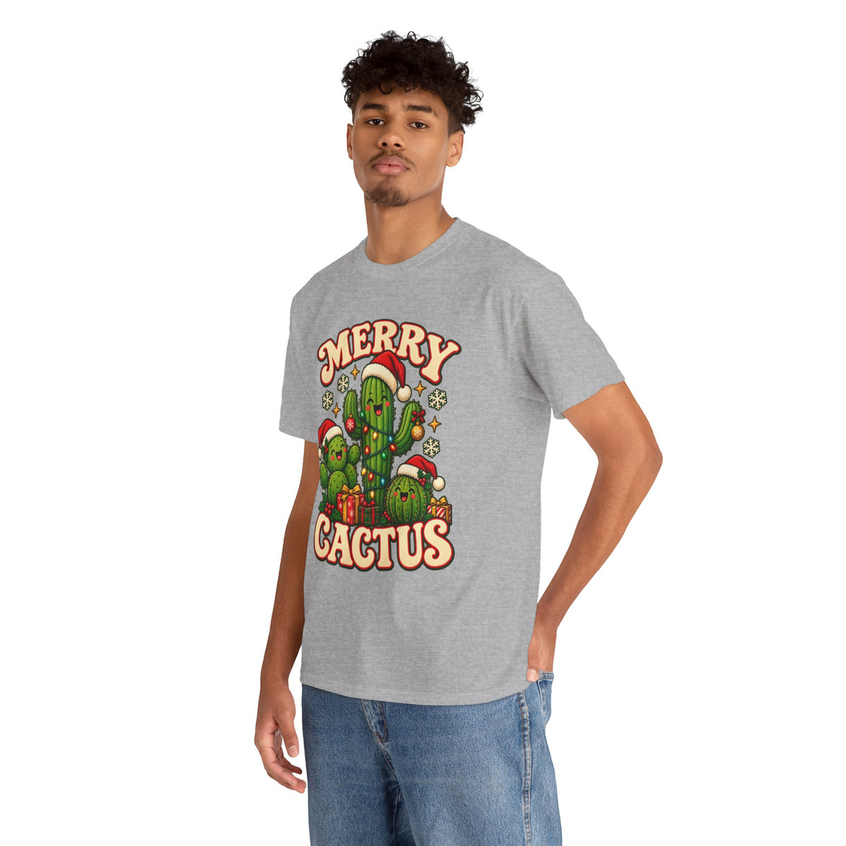 Merry Cactus Christmas Tee — Festive Holiday Cactus Shirt