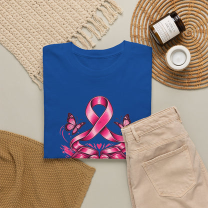 T-Shirt — Her Fight Our Strength Pink Ribbon Breast Cancer Awareness Tee