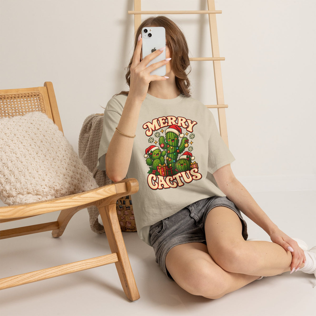 Merry Cactus Christmas Tee — Festive Holiday Cactus Shirt