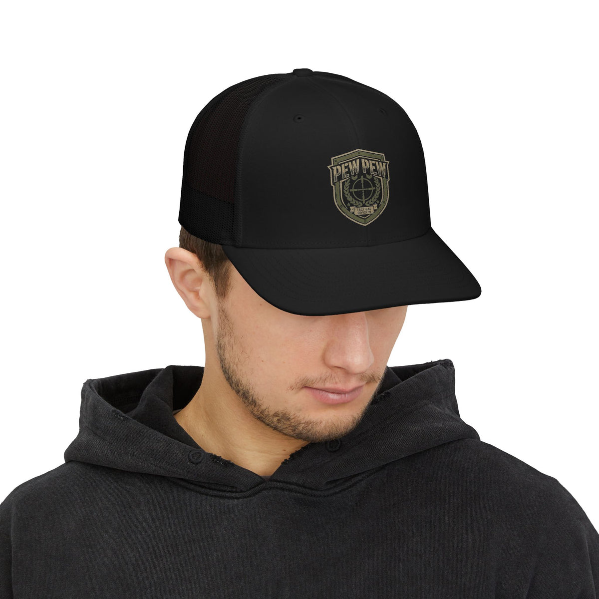 Tactical Shield Logo Snapback Cap | Trucker Mesh Hat
