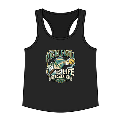 Pickleball Is My Life Women's Racerback Tank Top - Athletic Maple Graphic