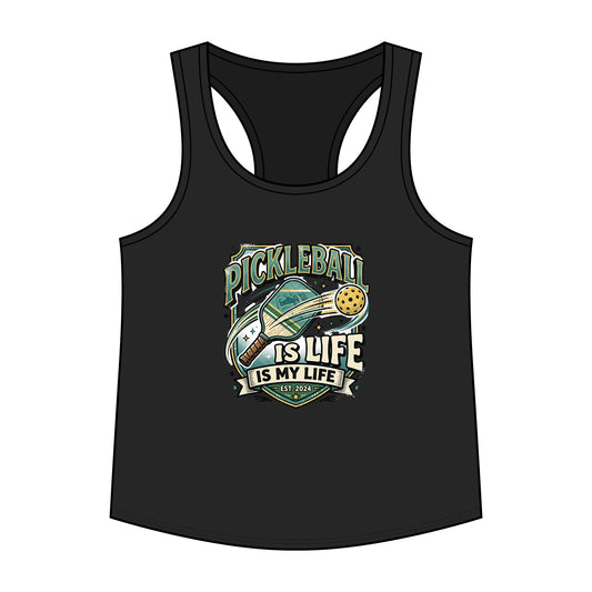 Pickleball Is My Life Women's Racerback Tank Top - Athletic Maple Graphic