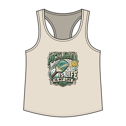 Pickleball Is My Life Women's Racerback Tank Top - Athletic Maple Graphic