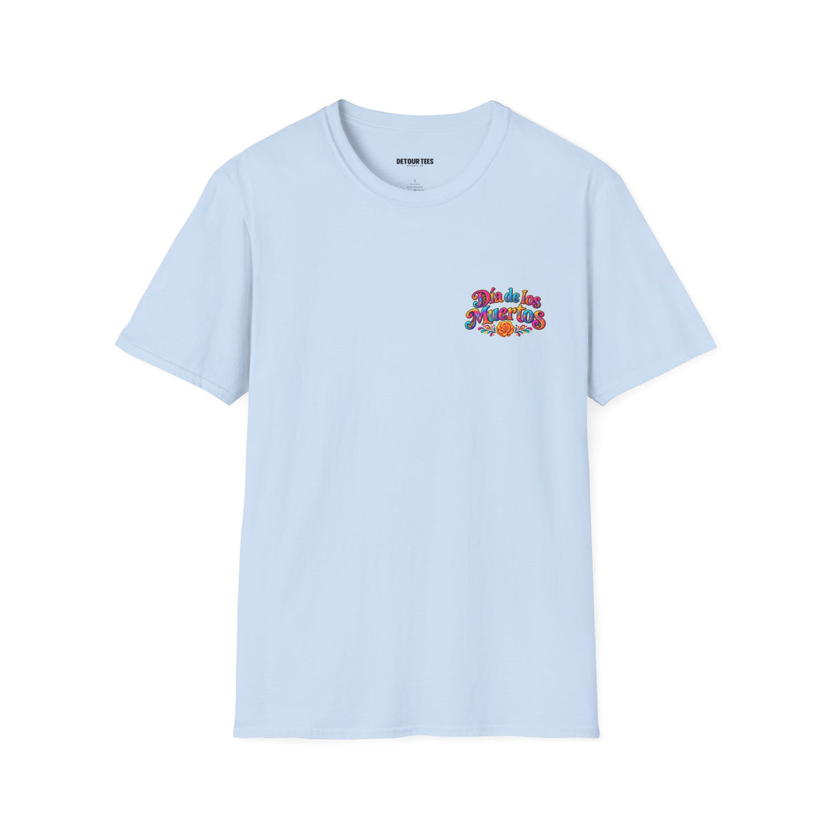 Sugar Skull T-Shirt — Colorful Day of the Dead Floral Skull Tee