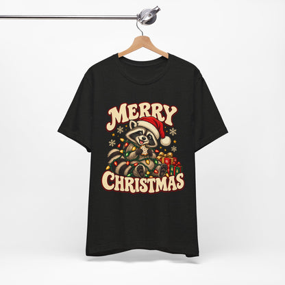 Merry Christmas Raccoon Tee
