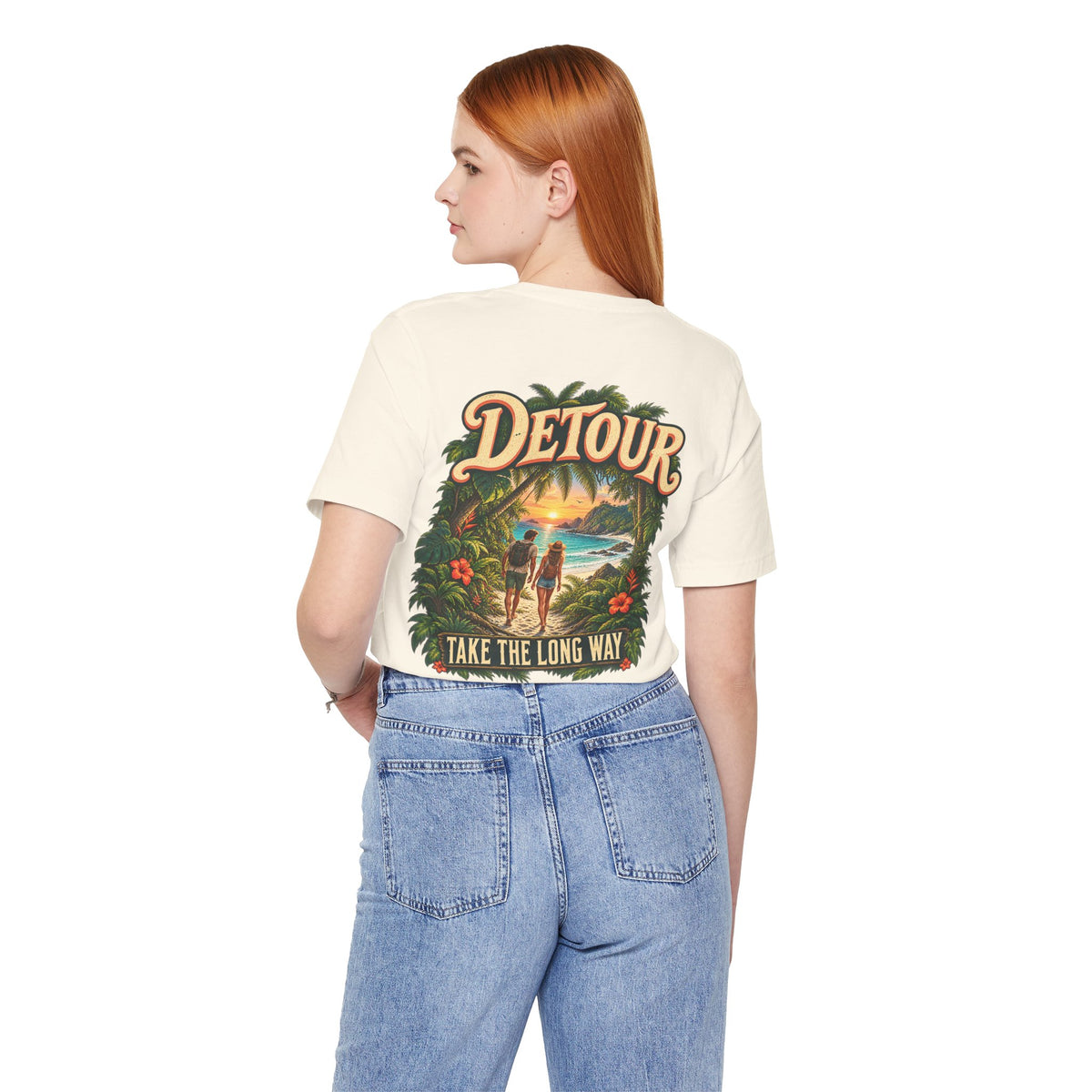 Detour Take the Long Way Tropical Adventure T-Shirt