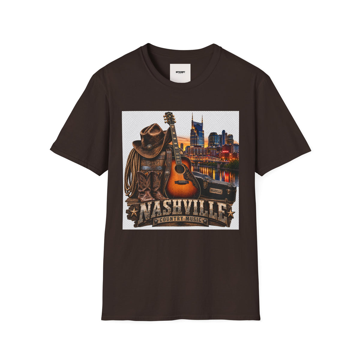 Nashville Skyline Guitar T-Shirt