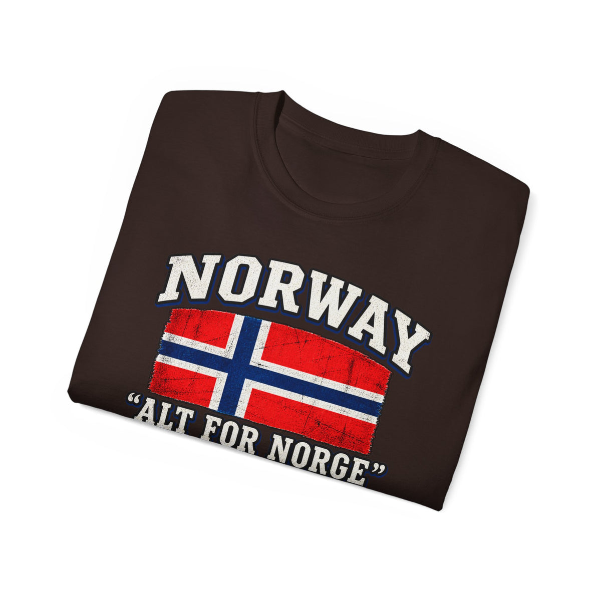 Norway Flag Viking Ship T‑Shirt — "Alt For Norge" Patriotic Tee