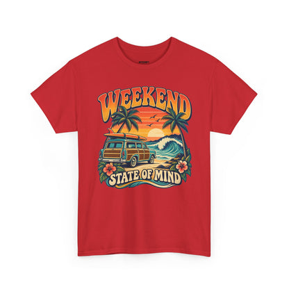 Weekend State of Mind Tee – Retro Surf Van Sunset T-Shirt