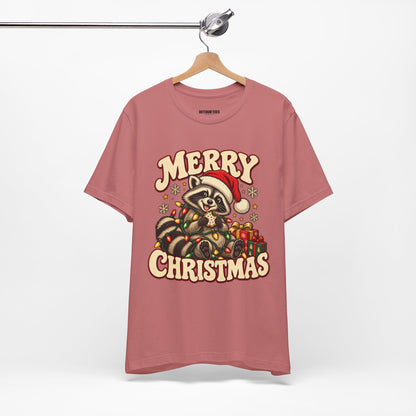 Merry Christmas Raccoon Tee