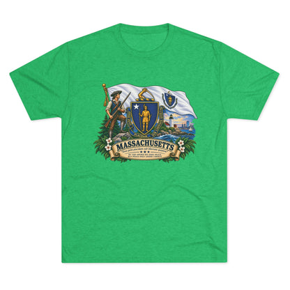 Massachusetts State Flag T‑Shirt — Vintage Coat of Arms Tee