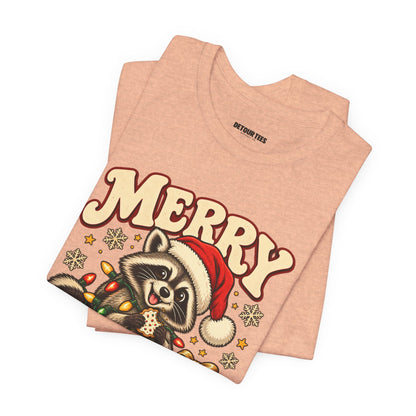 Merry Christmas Raccoon Tee
