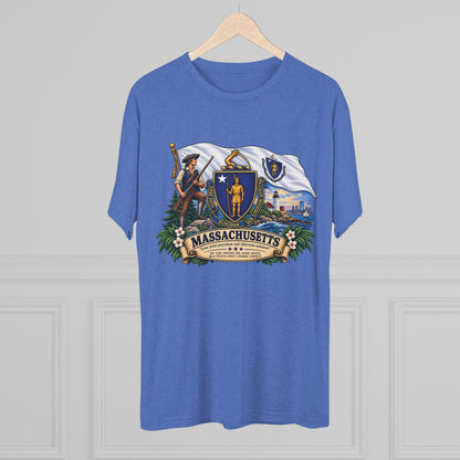 Massachusetts State Flag T‑Shirt — Vintage Coat of Arms Tee