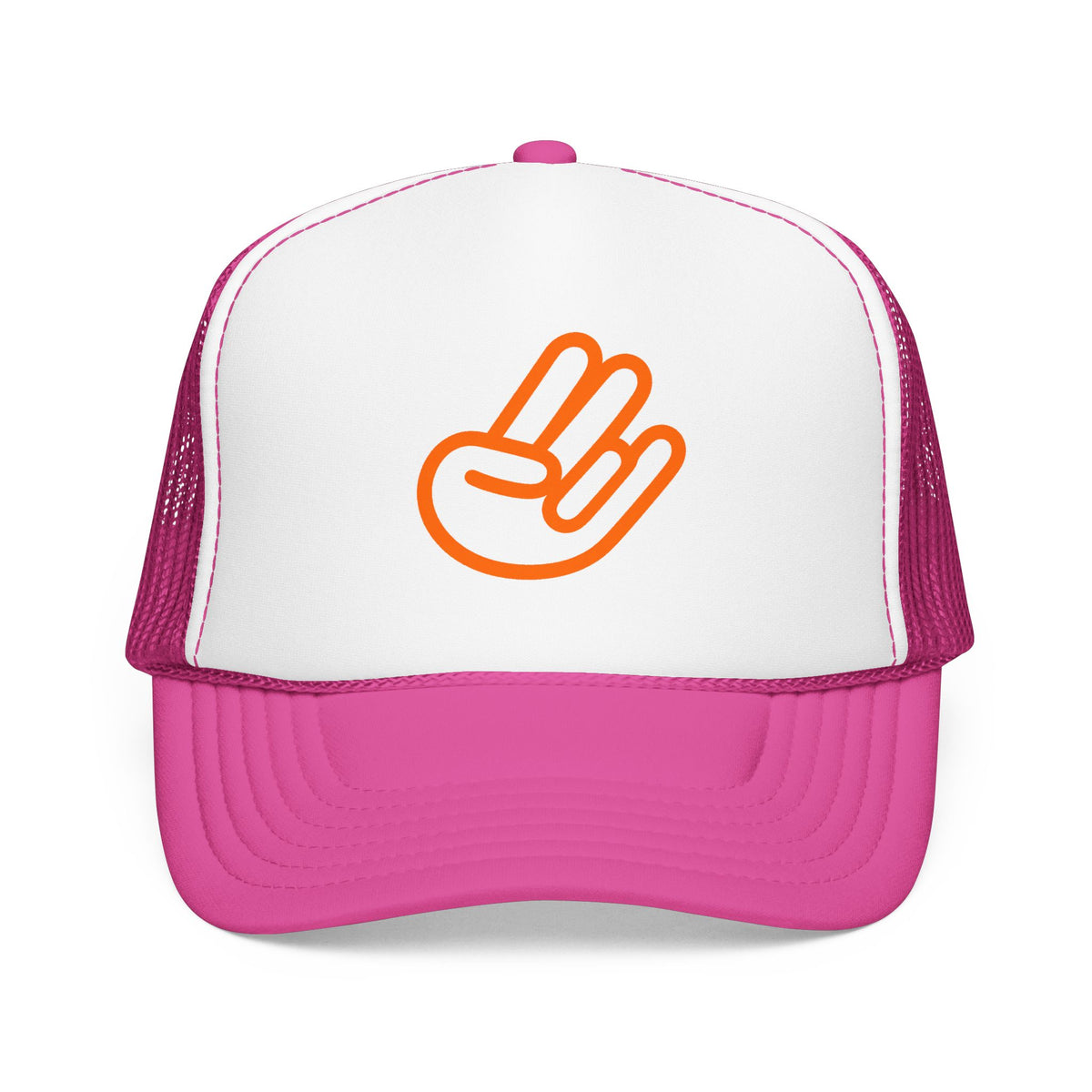 Shocker Foam Trucker Hat — Retro Orange Surf Vibe Mesh Cap