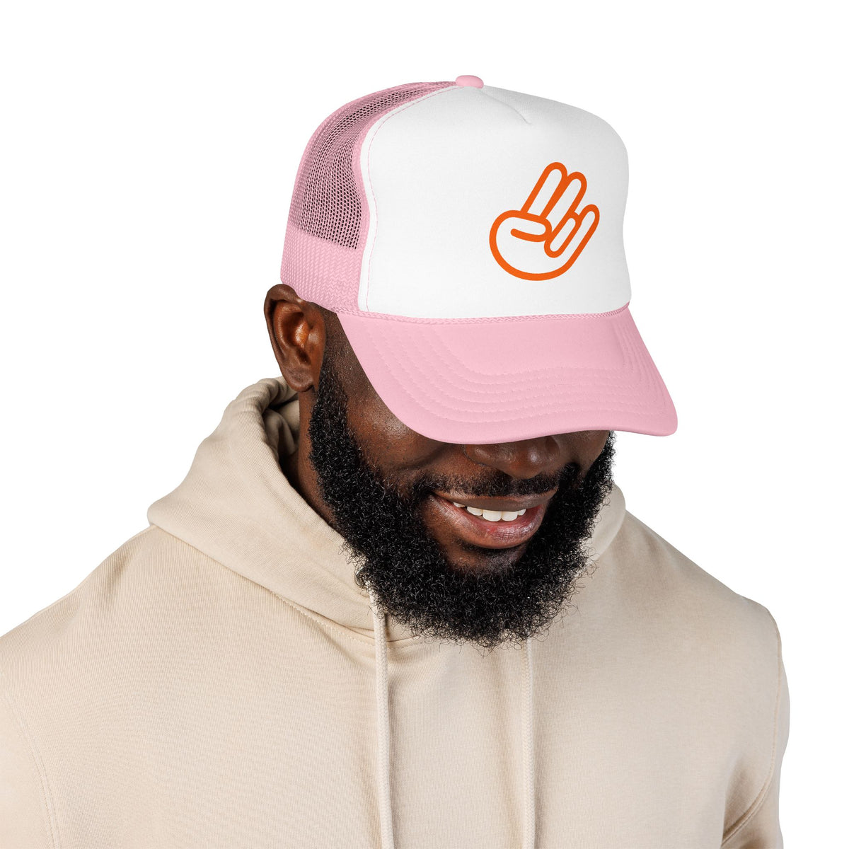 Shocker Foam Trucker Hat — Retro Orange Surf Vibe Mesh Cap