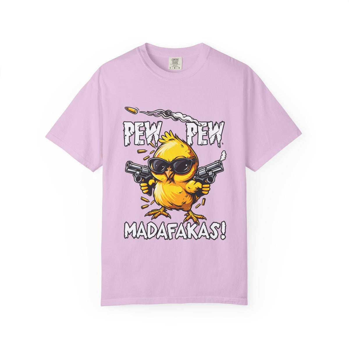 Pew Pew Madafakas Funny Duck Graphic T-Shirt