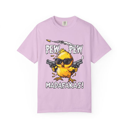 Pew Pew Madafakas Funny Duck Graphic T-Shirt