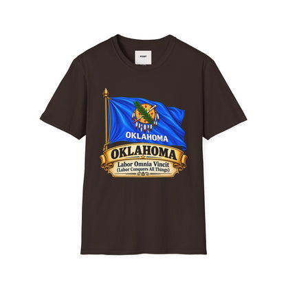 Oklahoma Flag T-Shirt — State Pride Tee with 'Oklahoma' & Seal