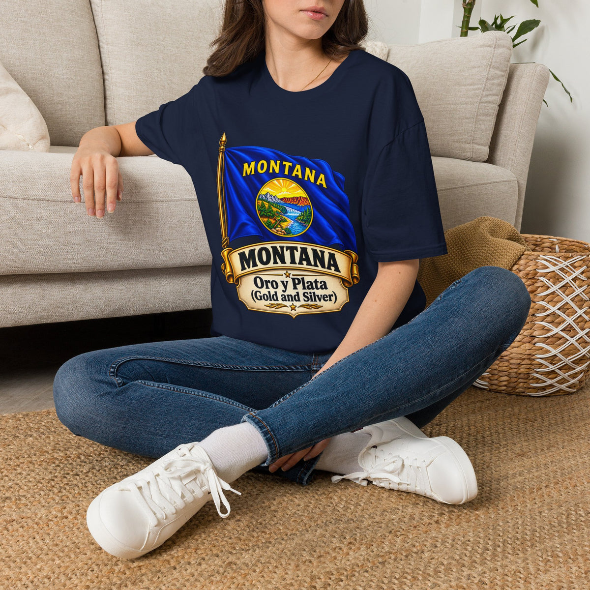 Montana Flag T-Shirt — State Seal "Oro y Plata (Gold and Silver)" Graphic Tee